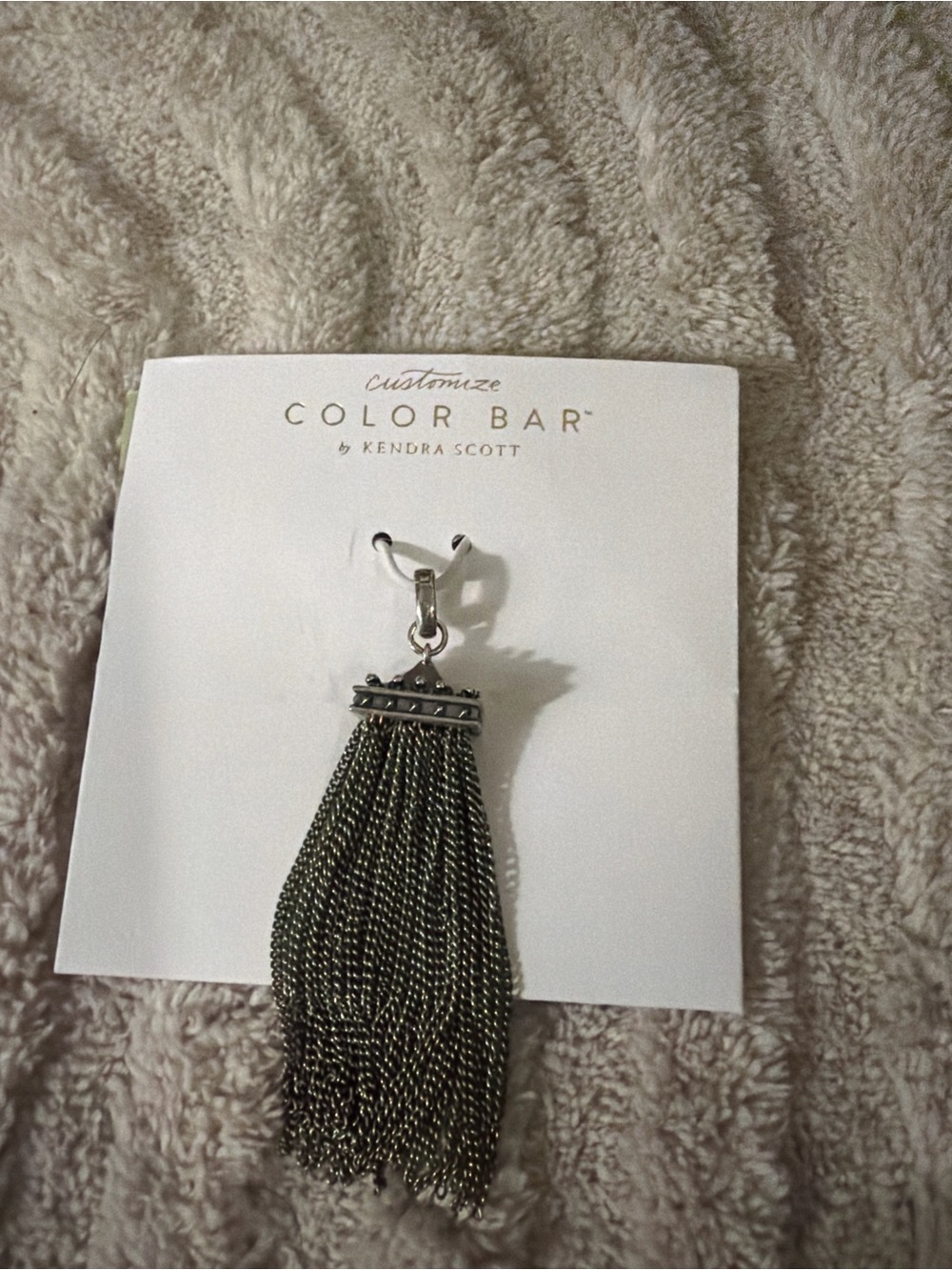 Kendra Scott Color Bar Square Tassel Charm Pendant